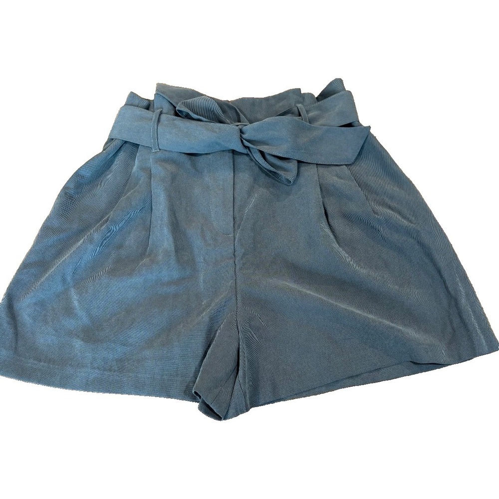 New DYNAMITE Miranda Paperbag Shorts in Turbulence belt Sz Med 29 elastic waist